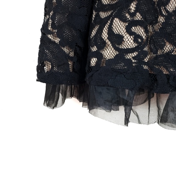 A'gaci Black Lace V Neck Fit & Flare Dress Sz: Med - Picture 4 of 6